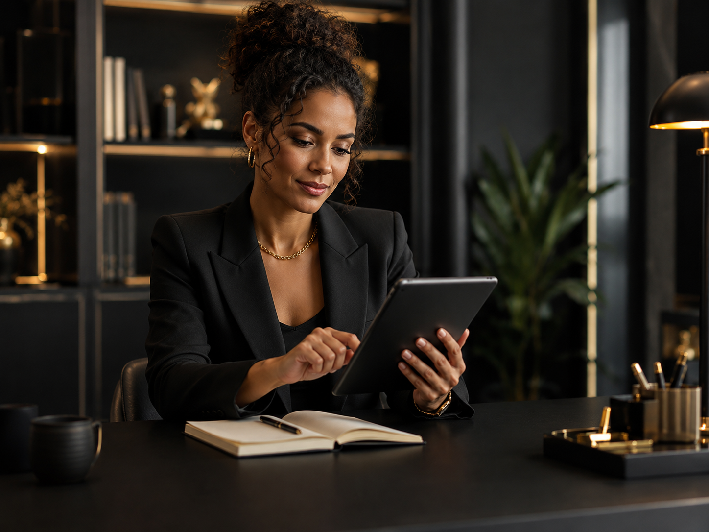 Business client completing a digital consultation form with Celebrity Style Marketing